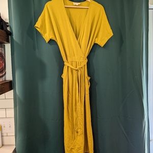 Synergy Organic Clothing Midi Mustard Dress
